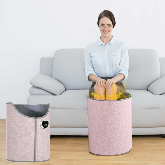 FYHALE Foldable Leg Warmer with Soft Blanket, Under Desk Leg Foot Knee Heater, Small Personal Space Heater, Overheat Safe Protection, Timer, Quiet, Easy Setup, for Home Office(Pink)