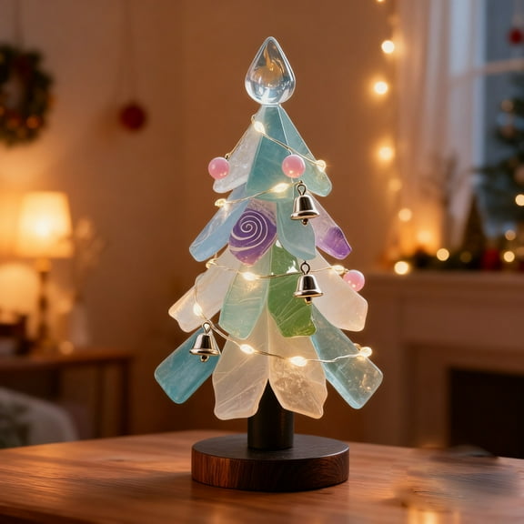 FYHALE Handmade Sea Glass Christmas Tree Decoration, Christmas Gifts