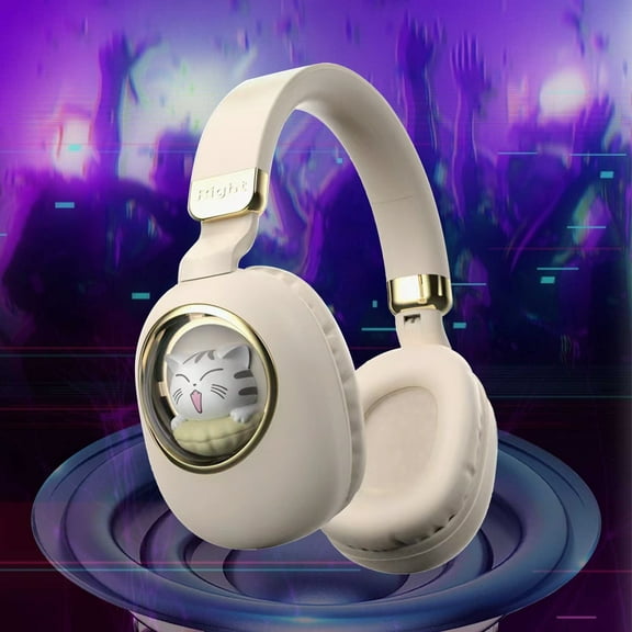 FYHALE Headset Cute Cartoon Bluetooth Headset Luminous Doll Mini Wireless Headset Bluetooth 5.1
