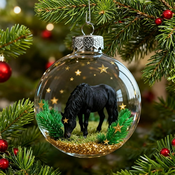 FYHALE Horse Christmas Ornaments 2025, Weiner Horse Ornaments for Christmas Tree, Horse Christmas Decorations, Horse Gifts for Men Women - C