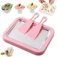 thumbnail image 1 of FYHALE Ice Cream Roller Maker, At-Home Rolled Ice Cream Maker Kit, Instant Rolled Ice Cream Tray with 2 Scrapers, DIY Freezy Bake Ice Cream Maker, Soft Serve, Slushies, Frozen Yogurt (Pink), 1 of 7