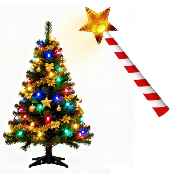 FYHALE Magical Christmas Tree Wand Remote Control Outlet, Wand Christmas Tree Light, Christmas Tree Remote Control, Christmas Tree Decorations Ornaments, No Batteries Included, Red