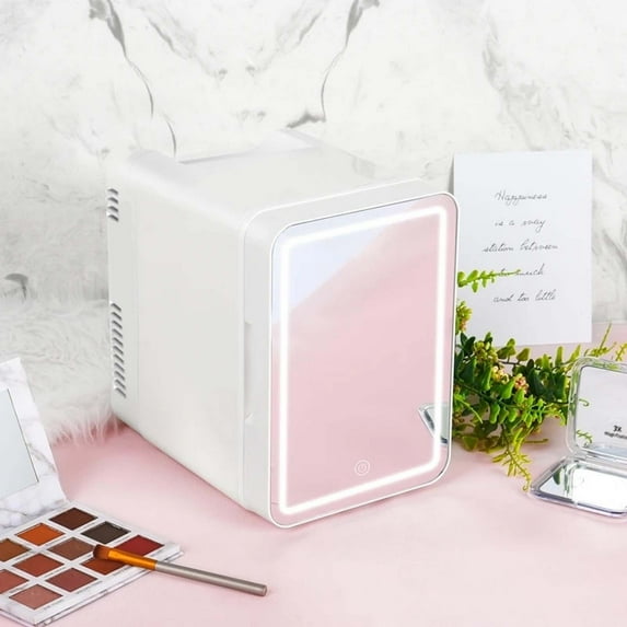 FYHALE Mini Fridge for Bedroom Skincare Fridge 6L/8 Cans Small Refrigerator Compact Refrigerator Portable Cooler for Office Dorm and Car