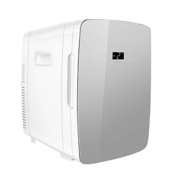 FYHALE Mini Fridge with Freezer, 15 L/21 Can Personal Refrigerator, Single Door Mini Fridge, Portable Fridge Small for Beverage & Skincare, Silver