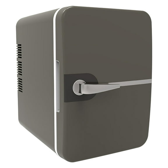 FYHALE Mini Fridge with Freezer, Compact Refrigerator, Energy Saving, Single Door, 6 Liter/8 Cans, Gray