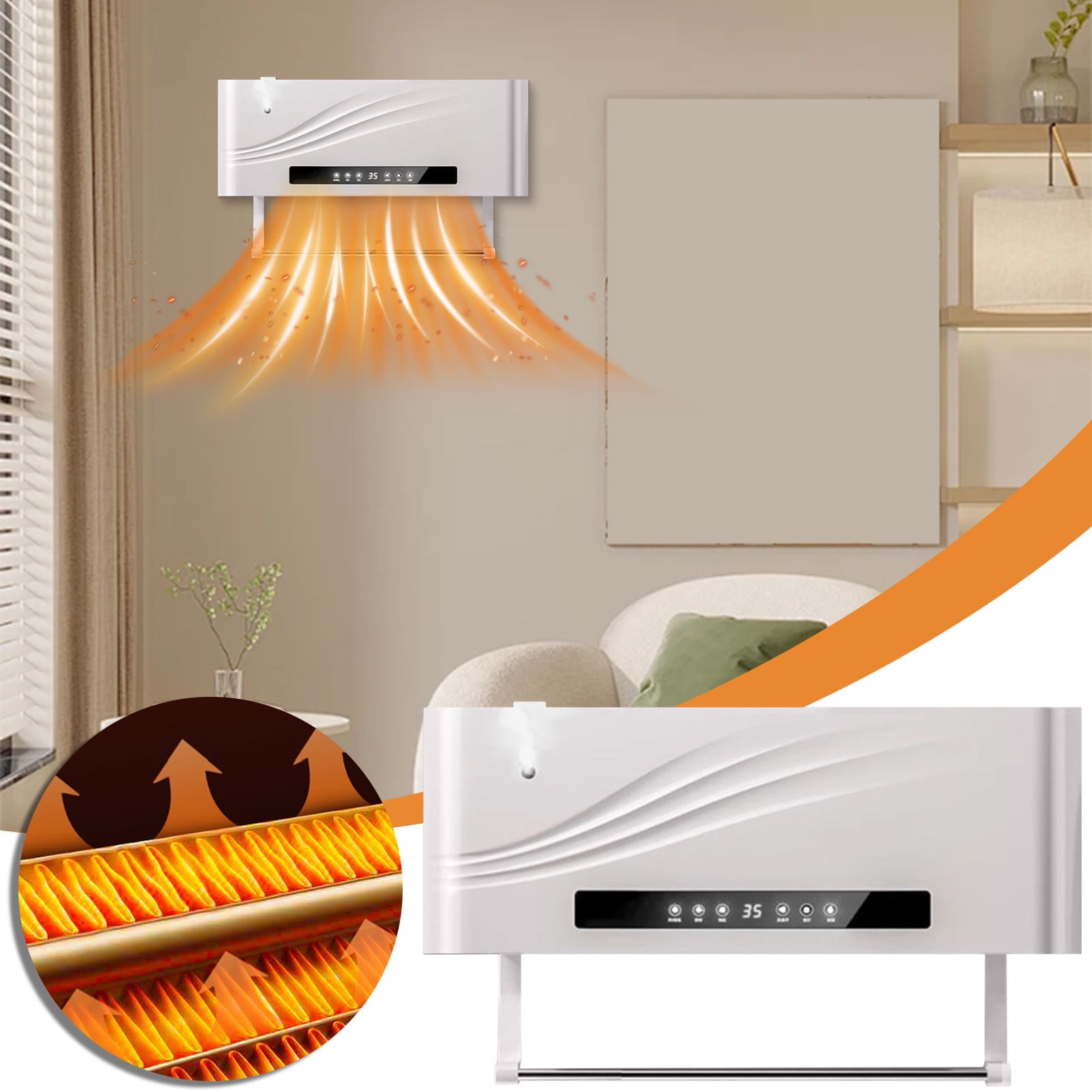 FYHALE Purpose Mobile Small Conditioner Hot Blower Bathroom Electric ...