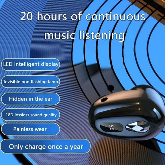 FYHALE S980 Bluetooth Headset Mini Ear Digital Display Earphone Invisible Standby Long Business