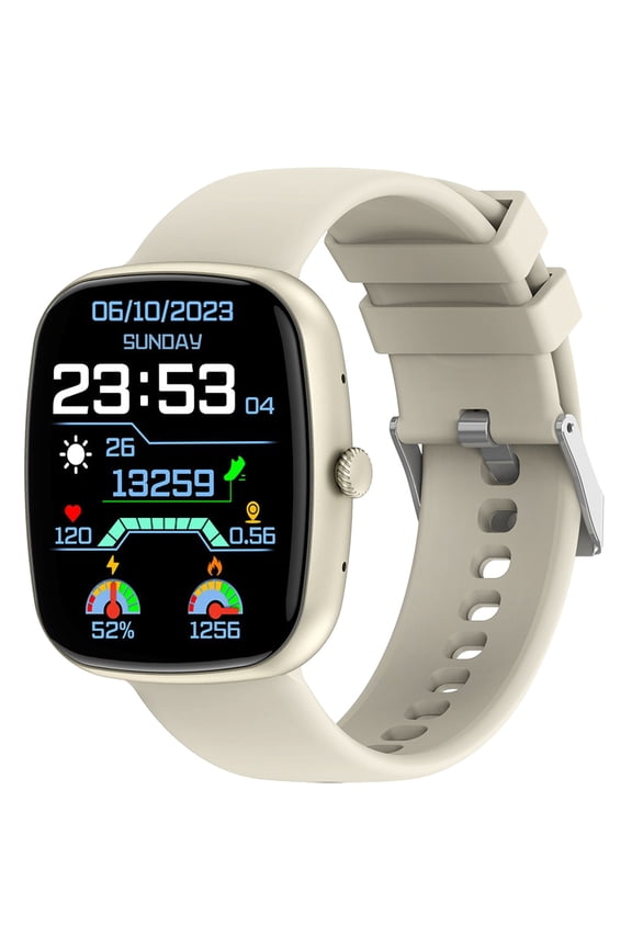 Smartwatch for Android and Phones, Smart Sports Watch, IP68 Waterproof Smartwatch for Women Men with Bluetooth Calling(Answer/Make Calls), Extra Long Battery Life, Gold