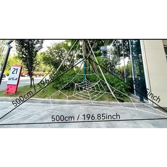 FYHALE Spider Webs Halloween Decorations Outdoor white Fake Spider Scary Outdoor Wall Decor for Halloween Party Hanging Decorations