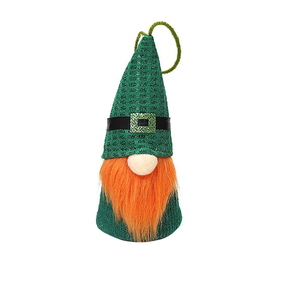 FYHALE St Patrick Day Hanging Gnome Ornaments, Irish Gnomes Handmade Leprechaun Elf Tomet DecorationsSpring Gnome Lucky Clover Hanging Ornament