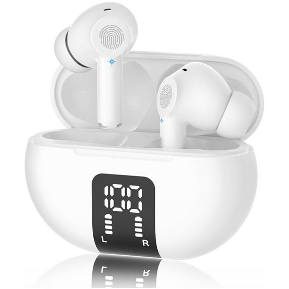 FYHALE Translation Earbuds Iphone, Language Translator Earbuds 3-In-1, Supports 114 Languages Online Translation Real Time, Voice Translator with Bluetooth and APP (White)