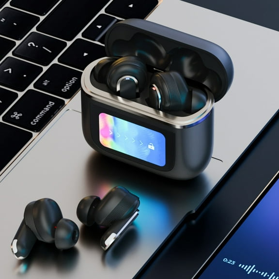 FYHALE Wireless Bluetooth Headset LCD Full Color Smart Display Screen ANC Noise Cancellation