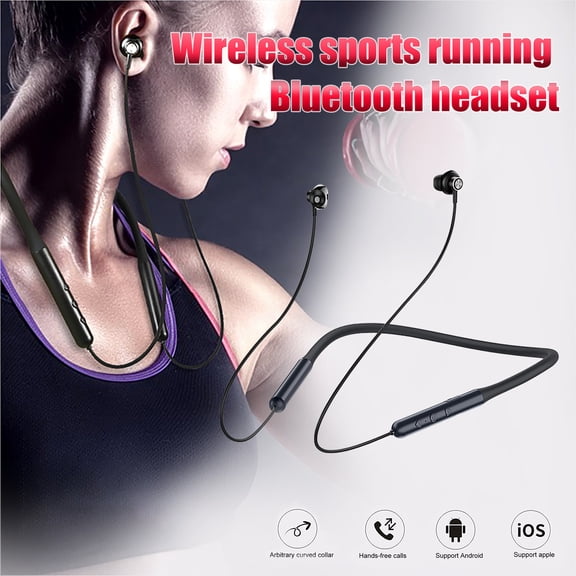 FYHALE Wireless Earphones Hanging Neck Headsets Sports in-Ear Earbuds for Fitness Running