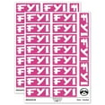 thumbnail image 1 of FYI For Your Information Bold Sticker Set - Hot Pink - Gloss Finish - 2.00" Large, 1 of 7