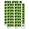 thumbnail image 1 of FYI For Your Information Bold Sticker Set - Light Green - Matte Finish - 2.00" Large, 1 of 7