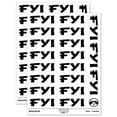thumbnail image 1 of FYI For Your Information Bold Sticker Set - White - Matte Finish - 2.00" Large, 1 of 7