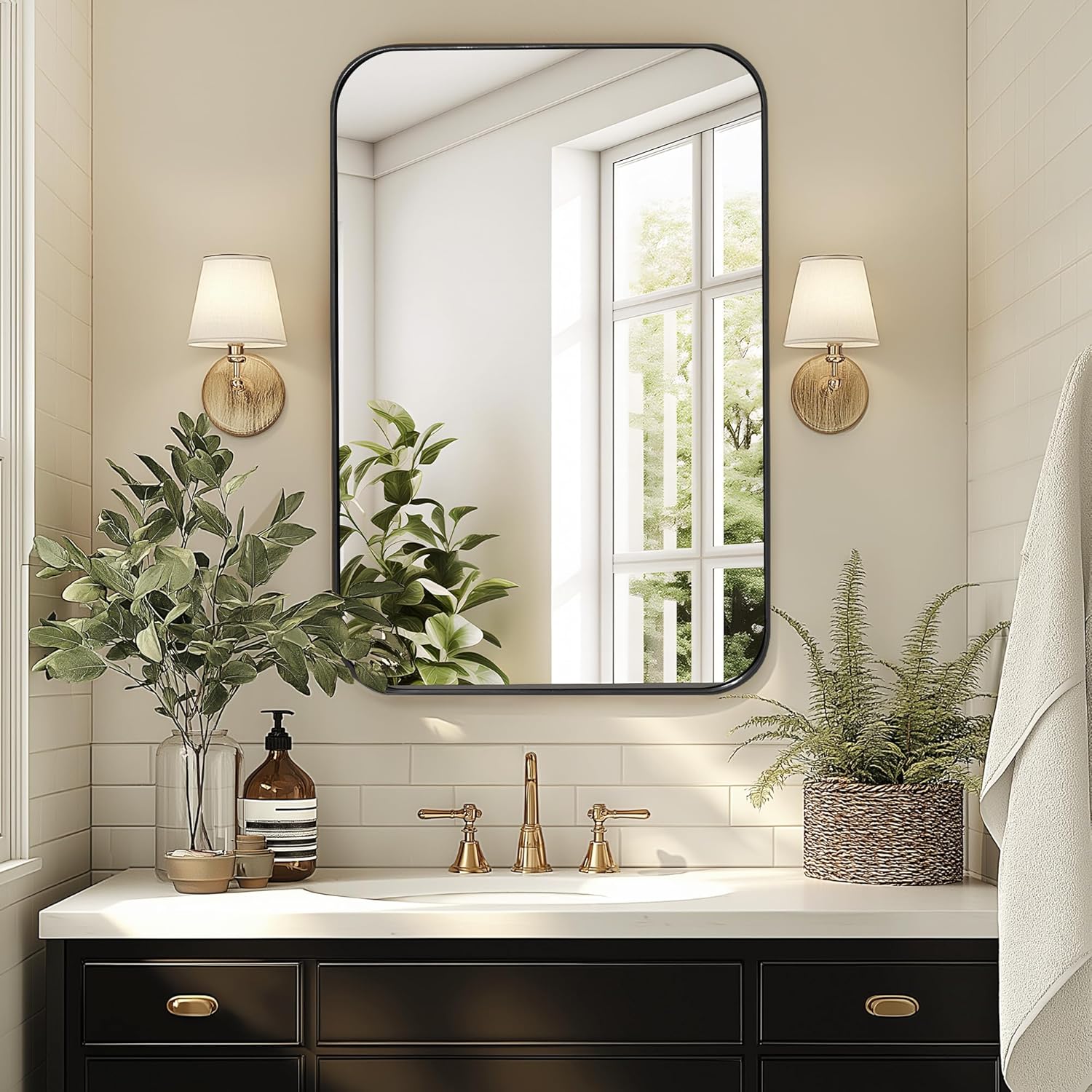 FYIVYIPONP Medicine Cabinet with Mirror 24x36 Oval Mirror Cabinet Wall ...