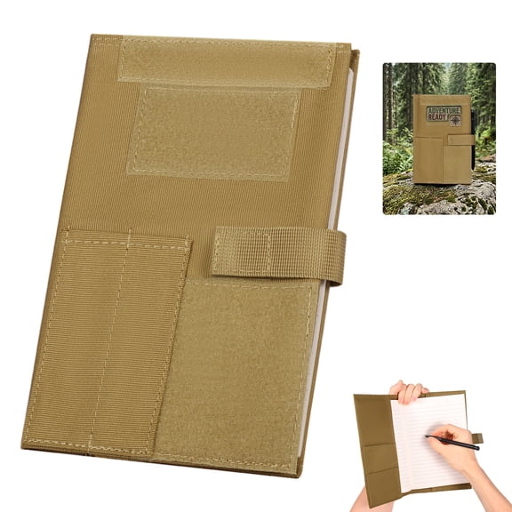 FYJUCPA Military Notebook Cover for 5 x 8 Inch Military Log Book, Book Protective Holder and Army Field Notebook Cover for Protection