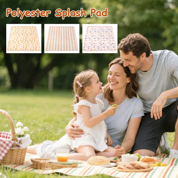 FYJUCPA Polyester Waterproof High Chair Mat, Large Size Food Splash Pad for Under Chair, Baby Feeding Splat Mat for Floor Protection, Easy Clean