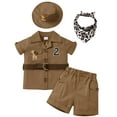 thumbnail image 1 of FYMNSI Baby Boy Clothes Toddler Wild One Jungle Safari Outfit Set Zoo Keeper Costume Kids 18-24 Months Brown, 1 of 9