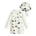 thumbnail image 1 of FYMNSI Baby Boy Swimsuit One Piece Toddler Swimsuit Rash Guard Bathing Suit Kids Swimwear with Hat 6-12 Months Beige, 1 of 8
