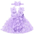 thumbnail image 1 of FYMNSI Baby Girls Layered Tulle Romper Dress Toddler Purple Tutu Princess Dresses with Butterfly Headband Birthday Outfits 18-24 Months, 1 of 5
