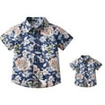 thumbnail image 1 of FYMNSI Boys Hawaiian Shirt Button Down Father Son Hawaiian Shirts Matching Family Outfits Toddler 4-5T Boy Clothes, 1 of 3
