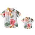 thumbnail image 1 of FYMNSI Boys Hawaiian Shirt Button Down Father Son Hawaiian Shirts Matching Family Outfits 6-7T Boy Clothes, 1 of 9