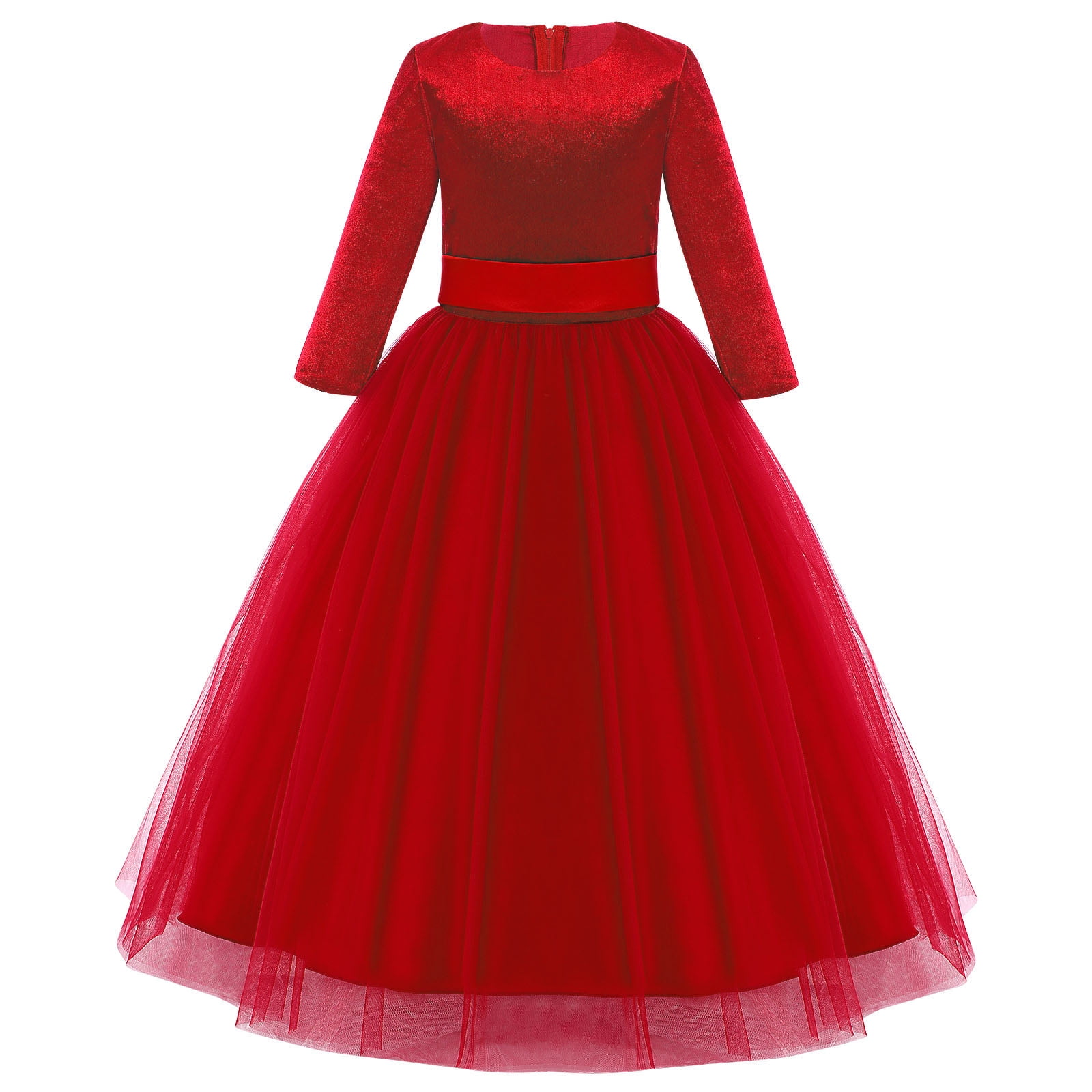 Velvet Lace Princess Dress for Girls