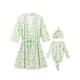 thumbnail image 1 of FYMNSI Maternity Robe and Baby Receiving Blanket Robe and Swaddle Set Hospital Labor Delivery Matching Outfits for Mom&Baby S/M, 1 of 7