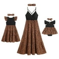 thumbnail image 1 of FYMNSI Mommy and Me Dresses with Headband Leopard Print Ruffle Sleeveless/ Flutter-Sleeve Tank Sundress Mom Daughter Matching Outfit Set (Baby 12-18M), 1 of 10