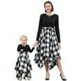 thumbnail image 1 of FYMNSI Mommy and Me Christmas Dresses Long Sleeve Plaid Dress Xmas Party Mom Daughter Photoshoot Matching Outfits (Mom M), 1 of 13