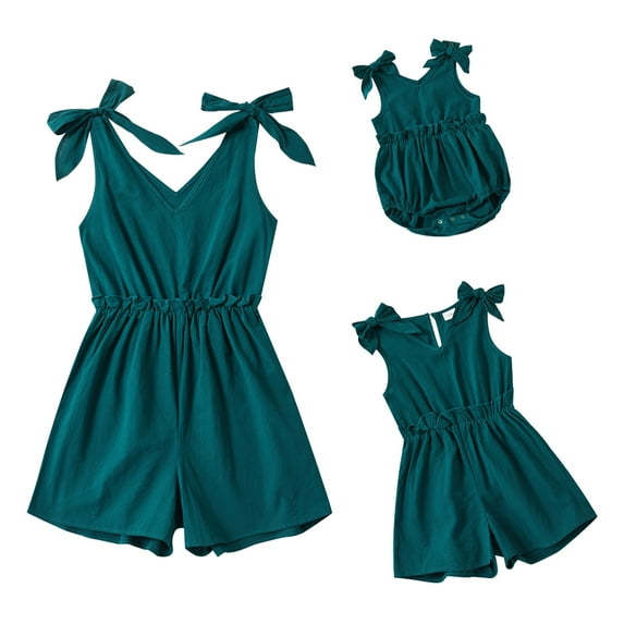 FYMNSI Jumpsuits for Women Summer Loose Casual Short Rompers Sleeveless Boho V Neck One Piece Bodysuits L