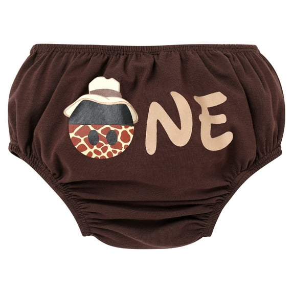 FYMNSI Newborn Baby Diaper Cover Shorts Pants Unisex Print Bloomers Cloth Diapers Kids Toddler Cute Infant Underwear One Size Brown 1