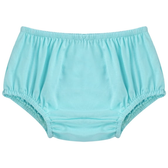 FYMNSI Newborn Baby Diaper Cover Shorts Pants Unisex Print Bloomers Cloth Diapers Kids Toddler Cute Infant Underwear One Size Light Blue