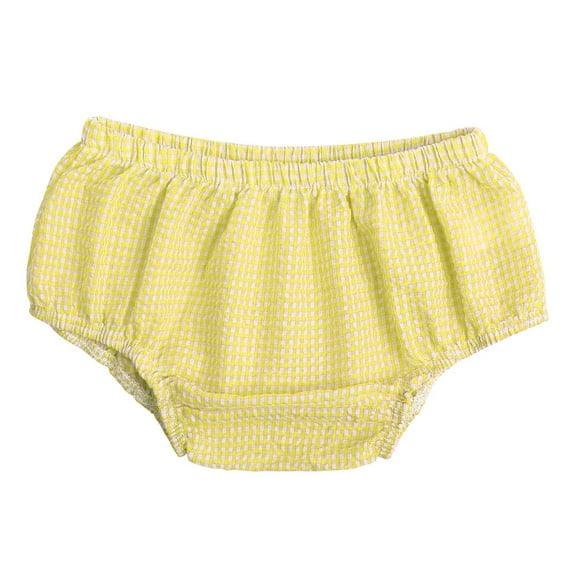 FYMNSI Newborn Baby Diaper Cover Shorts Pants Unisex Print Bloomers Cloth Diapers Kids Toddler Cute Infant Underwear One Size Yellow Plaid