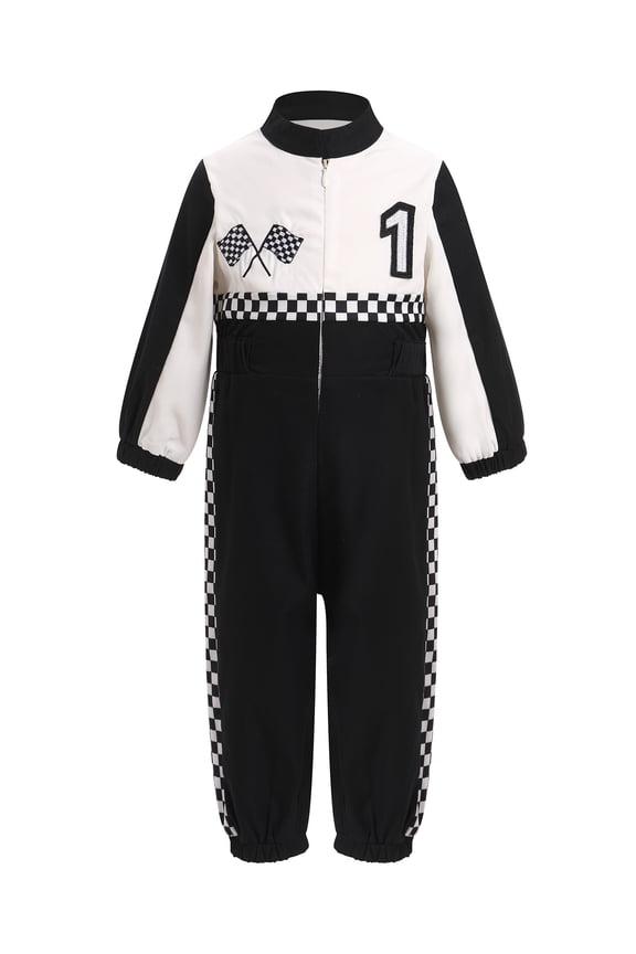 Toddler Boy Race Car Driver Romper Clothes Baby Racer Jumpsuit Play Role Dress up 1st Birthday Outfit