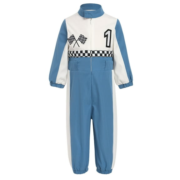 FYMNSI Toddler Boy Race Car Driver Romper Clothes Baby Racer Jumpsuit Play Role Dress up Costume 1st Birthday Outfit