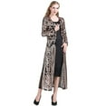 thumbnail image 1 of FYMNSI Women’s Sequin Jacket Mesh Duster Cardigan Glitter Sparkle Long Sleeve Open Front Coat Dresses for Evening Prom, 1 of 7