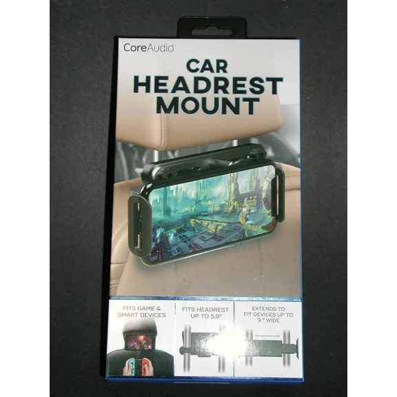 FYNA- Car Headrest Mount Holds Games, Tablets & Smart Phones 5" To 9" Coreaudio
