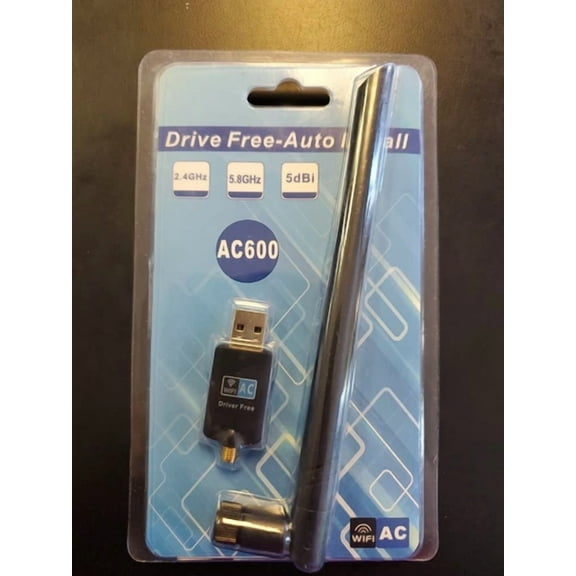 FYNA- Dual Band Wireless Usb 2.0 Adapter 5.8Ghz + 2.4Ghz, Ac1200, Plug & Play New