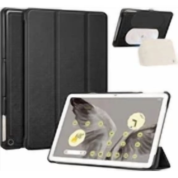 FYNA- For Google Pixel Tablet 11" 2023 Slim Case Hard Back Shell Tri-Fold Stand Cover