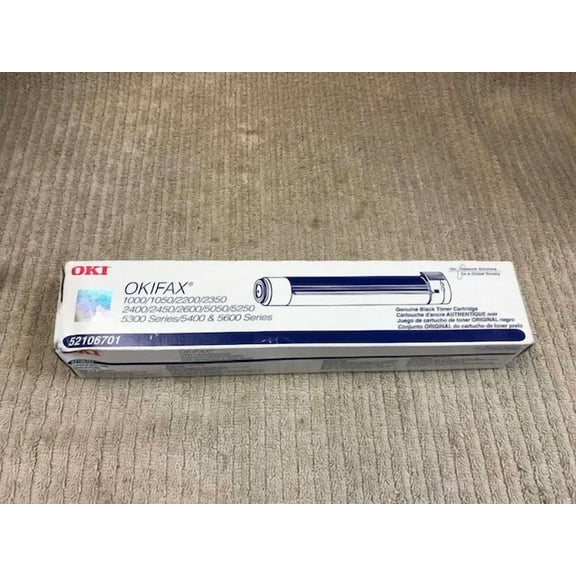 FYNA- Genuine Oki Okifax Black Toner Cartridge 52106701 Nos Free Shipping!!