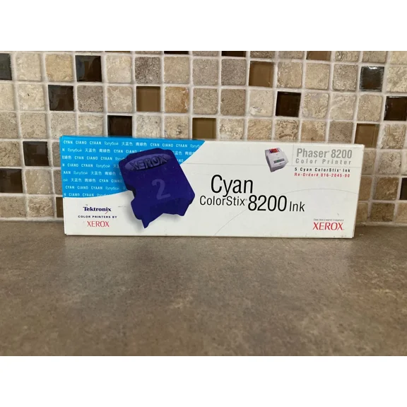 FYNA- Genuine Xerox Colorstix Phaser 8200 Cyan Ink 016-2045-00 New / H3-1