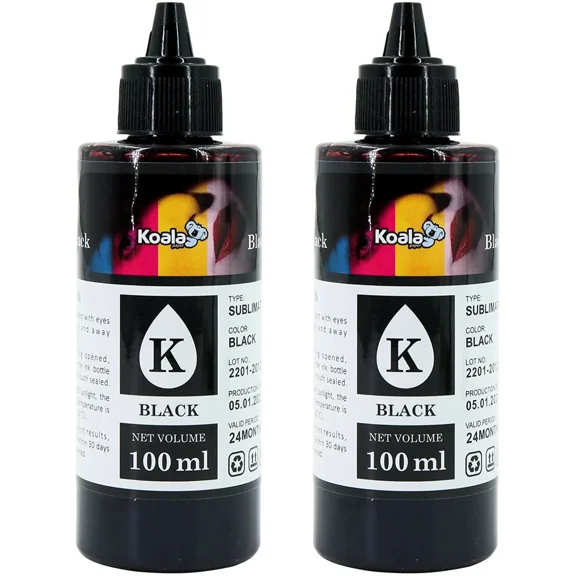 FYNA- Premium Koala Sublimation Ink  2X100Ml Black Bottle For All Epsn Inkjet Printer