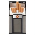 thumbnail image 1 of FYROXIA 2-in-1 Cigarette Case with Integrated Tungsten Lighter - USB Rechargeable Windproof Igniter featuring One-Button Pop-Up Access for 20 Standard Cigarettes, 1 of 7