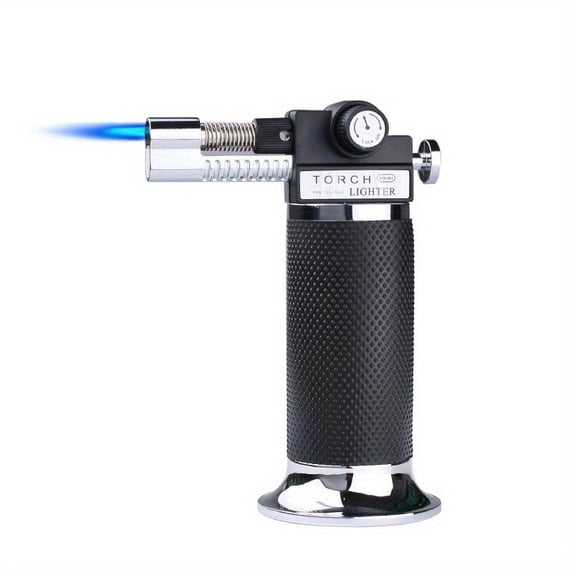 FYROXIA Dual Flame Torch Lighter - High-Intensity Double Jet Welding Tool with Wind-Resistant Blue Flame, Heavy-Duty Metal Igniter for Soldering and DIY (Butane Not Included)