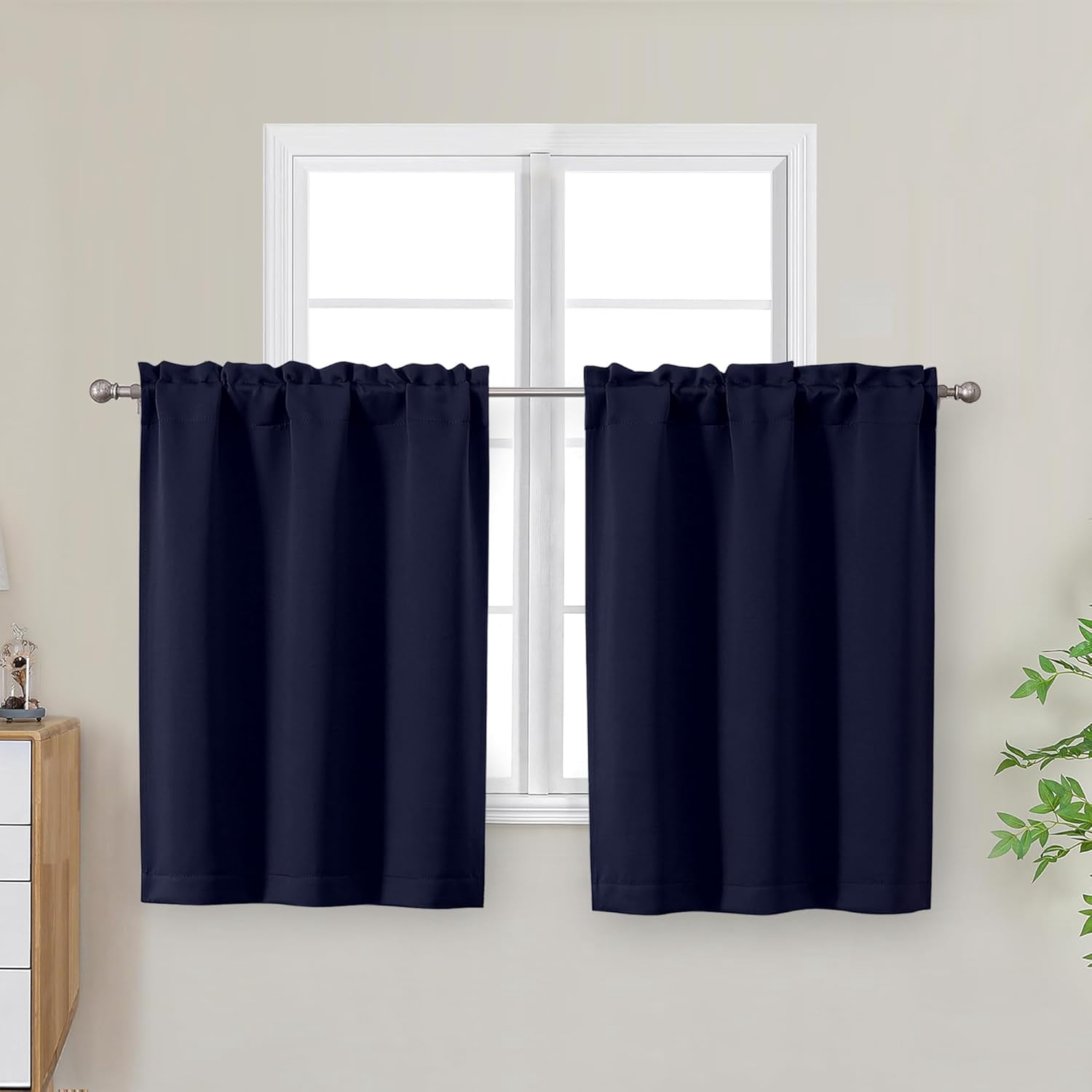 Navy Blue Kitchen Curtainsnull