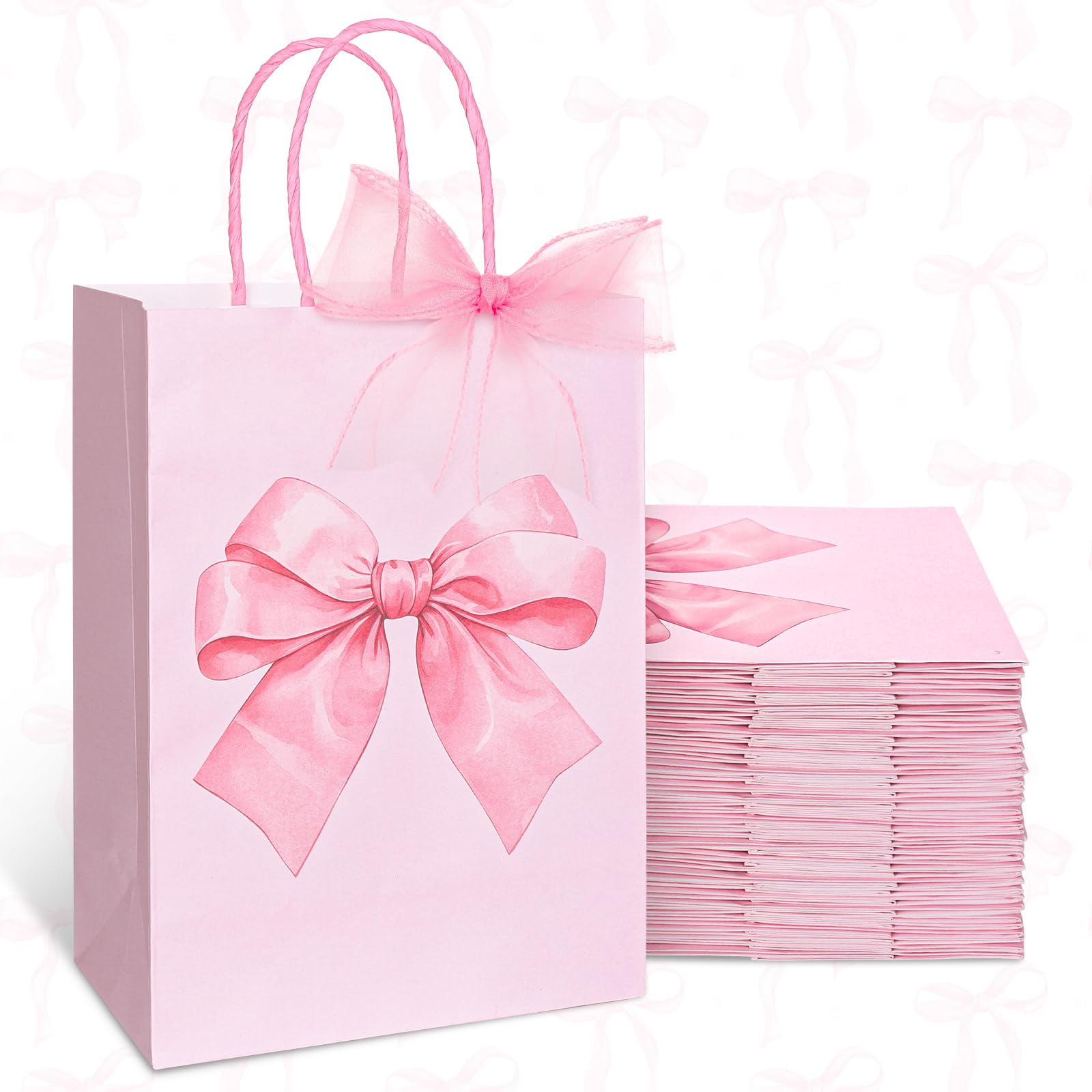 Sacs En Papier à Poignées Plates Motif Bonhomme En Pain D´épices