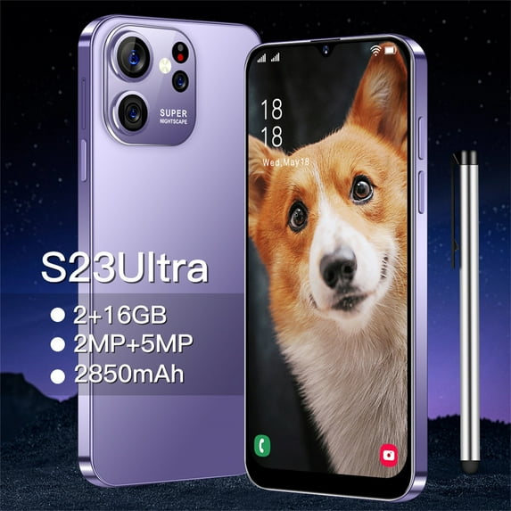 FYTPOV Android Phone, S23 4G Android Smartphone 6.3-inch HD Standby Card Slot 2+16G Memory 2850mAh Battery Support 2A Fast Charging, OTG And Type-C Interface, Cell Phones Unlocked